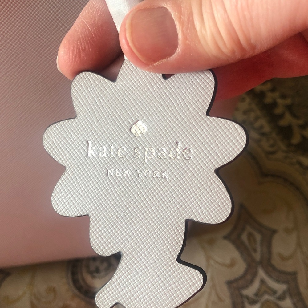 Kate Spade โ ๏ธ Platinum Tote with Floral Tag ๐ธ (Plus Free Bracelet! ๐) - Picture 4 of 15